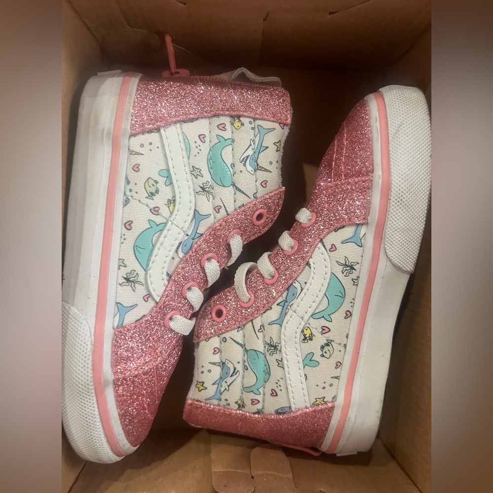 Vans Narwhal high top Sneakers Pink Glitter